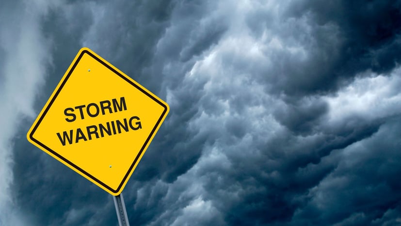 storm warning sign