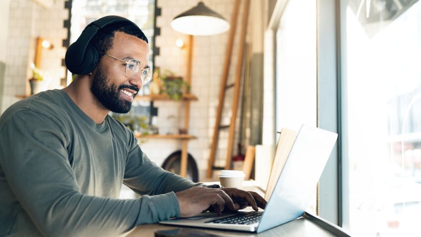 image of man at a computer
