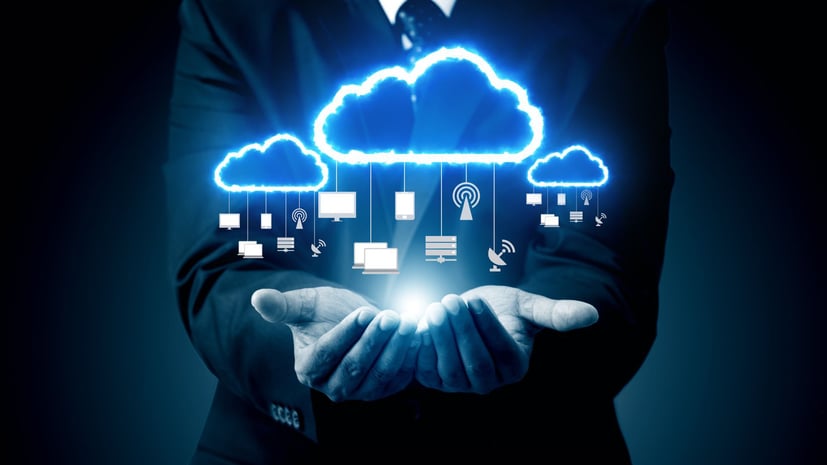 graphic of cloud computing
