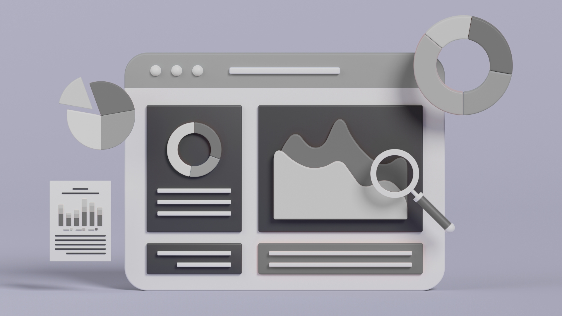 A black and white graphic of analytics traffic on Google Analytics